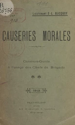 Causeries morales