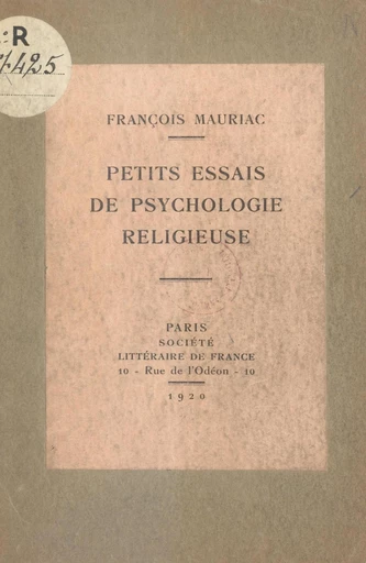 De quelques cœurs inquiets - François Mauriac - FeniXX réédition numérique