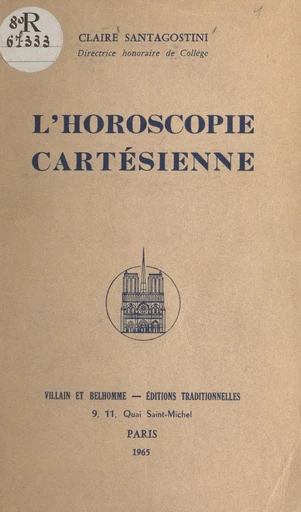 L'horoscopie cartésienne - Claire Santagostini - FeniXX réédition numérique