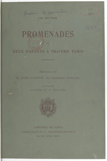 Promenades de deux enfants à travers Paris - Jean Rosmer - FeniXX réédition numérique