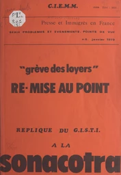 Grève des loyers. Re-mise au point