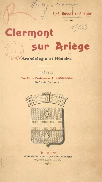 Clermont-sur-Ariège - G. Labit, P.-E. Ousset - FeniXX réédition numérique