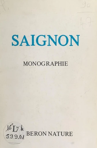 Saignon - Jean Barruol - FeniXX réédition numérique