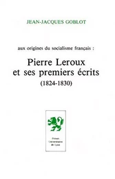 Aux origines du socialisme français