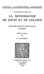 La Monomachie de David et de Goliath