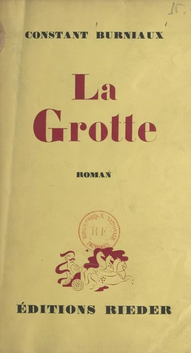 La grotte - Constant Burniaux - FeniXX réédition numérique