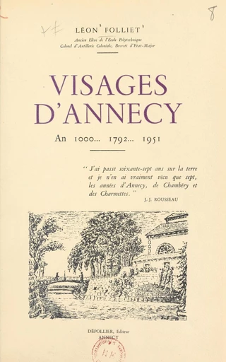 Visages d'Annecy - Léon Folliet - FeniXX réédition numérique