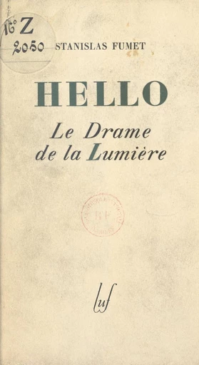 Ernest Hello - Stanislas Fumet - FeniXX réédition numérique