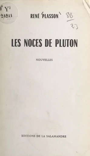 Les noces de Pluton - René Plasson - FeniXX réédition numérique