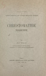 Chrestomathie siamoise