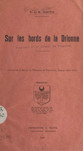 Sur les bords de la Drionne - Émile Houth, Madeleine Houth - FeniXX réédition numérique