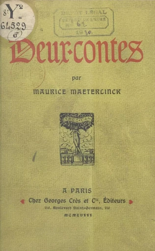 Deux-contes - Maurice Maeterlinck - FeniXX réédition numérique