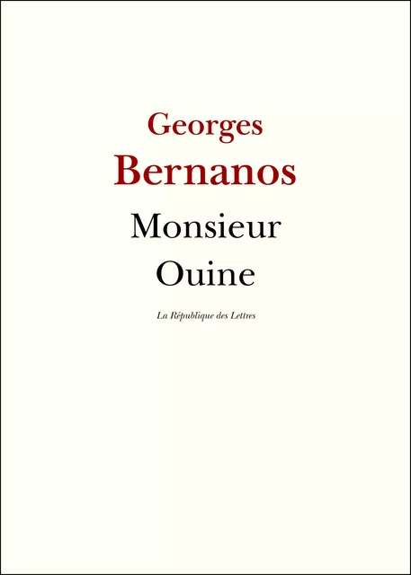 Monsieur Ouine - Georges Bernanos - République des Lettres