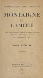 Montaigne et l'amitié