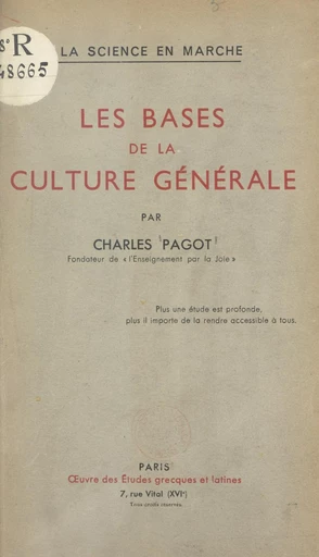 Les bases de la culture générale - Charles Pagot - FeniXX réédition numérique