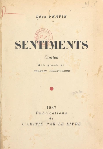 Sentiments - Léon Frapié - FeniXX réédition numérique