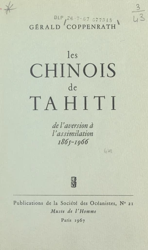 Les chinois de Tahiti - Gérald Coppenrath - FeniXX réédition numérique