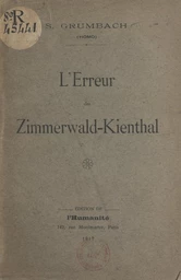 L'erreur de Zimmerwald-Kienthal