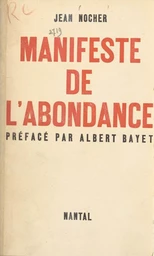 Manifeste de l'abondance