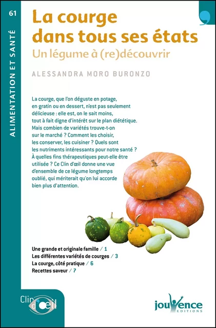 La courge dans tous ses états - Alessandra Moro Buronzo - Éditions Jouvence