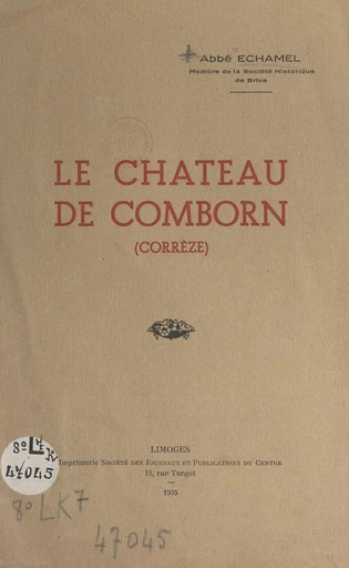 Le château de Comborn -  Échamel - FeniXX réédition numérique