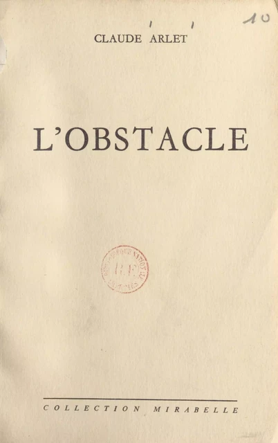 L'obstacle - Claude Arlet - FeniXX réédition numérique