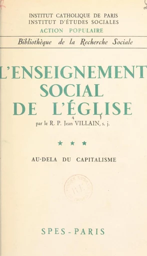 L'enseignement social de l'église (3) -  - FeniXX réédition numérique