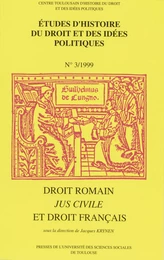 Droit romain, jus civile et droit français