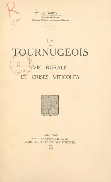 Le Tournugeois - Ch. Sardy - FeniXX réédition numérique