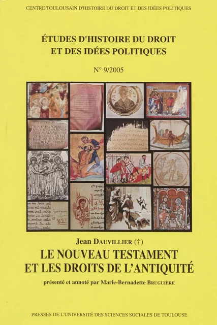 Le nouveau testament et les droits de l’Antiquité - Jean Dauvillier - Presses de l’Université Toulouse Capitole