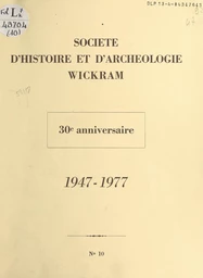 Société d'Histoire et d'Archéologie Wickram