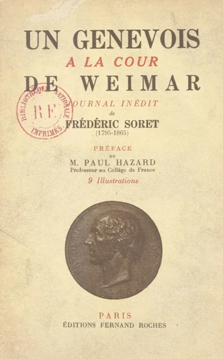 Un Genevois à la cour de Weimar - Frédéric Soret - FeniXX réédition numérique