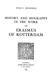 History and Biography in the Work of Erasmus of Rotterdam