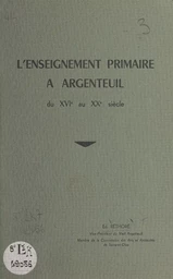 L'enseignement primaire à Argenteuil