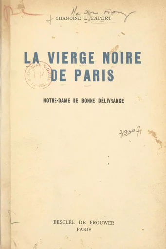 La Vierge noire de Paris - L. Expert - FeniXX réédition numérique