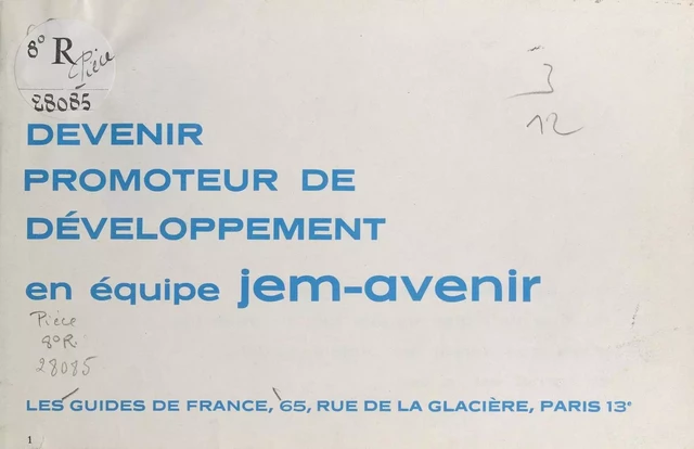 Devenir promoteur de développement en équipe Jem-avenir -  Jeunes en marche - FeniXX réédition numérique