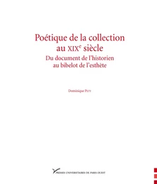 Poétique de la collection au xixe siècle