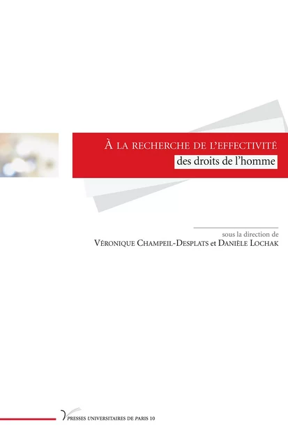 À la recherche de l'effectivité des droits de l'homme -  - Presses universitaires de Paris Nanterre