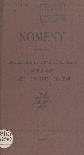 Nomeny - René Joffroy - FeniXX réédition numérique