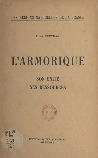 L’Armorique - Louis Kervran - FeniXX réédition numérique