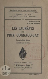 Les lauréats des prix Cognacq-Jay