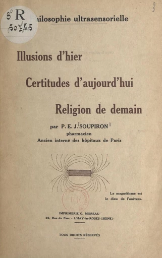 Philosophie ultrasensorielle - Paul Soupiron - FeniXX réédition numérique