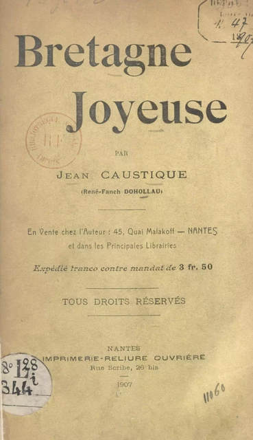 Bretagne joyeuse - Jean Caustique - FeniXX réédition numérique