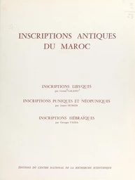 Inscriptions antiques du Maroc