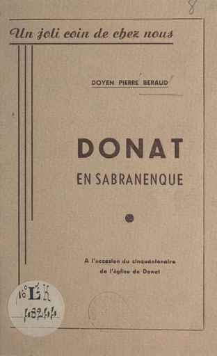 Donat en Sabranenque - Pierre Béraud - FeniXX réédition numérique