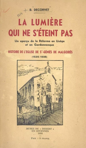 La lumière qui ne s'éteint pas - B. Decorvet - FeniXX rédition numérique