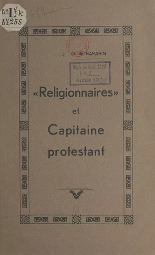 Religionnaires et Capitaine protestant - G. de Barabin - FeniXX réédition numérique