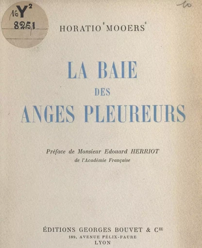 La Baie des Anges pleureurs - Horatio Mooers - FeniXX réédition numérique