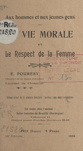 La vie morale et le respect de la femme - Émile Pourésy - FeniXX réédition numérique