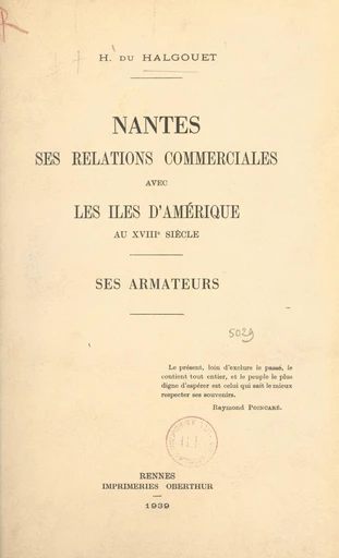 Nantes - Hervé Du Halgouët - FeniXX réédition numérique